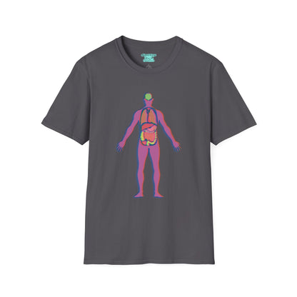 Human Anatomy Graphic T-Shirt, Unisex Internal Organs Tee, Biology Gift