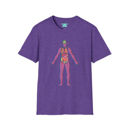 Human Anatomy Graphic T-Shirt, Unisex Internal Organs Tee, Biology Gift