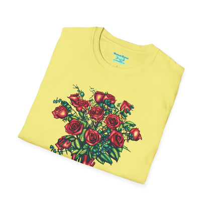 Anatomical Heart T-Shirt, Unisex Bouquet of Roses Tee, Cardiology Gift