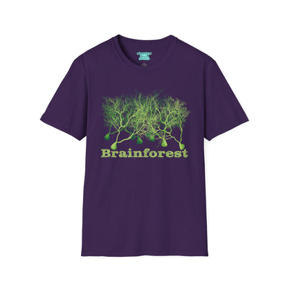 Brainforest Neuroscience T-Shirt, Purkinje Cell Forest, Neuroanatomy Gift, Neuron Short Sleeve Tee