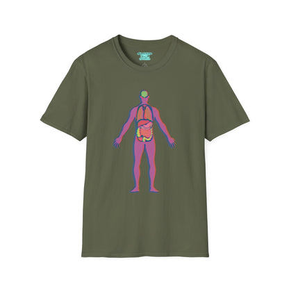 Human Anatomy Graphic T-Shirt, Unisex Internal Organs Tee, Biology Gift