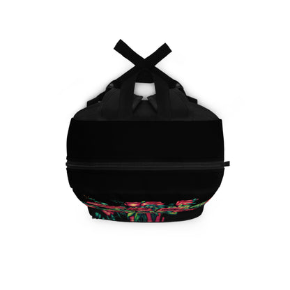 Anatomical Heart Backpack, Black Backpack with Red Roses, Floral Anatomy Backpack, Gothic Romance