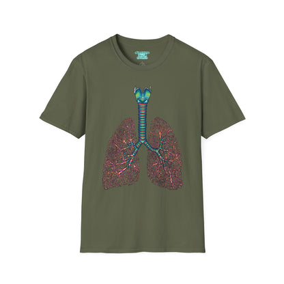 Anatomical Lungs Graphic T-Shirt, Unisex Medical Tee, Respiratory Therapist
