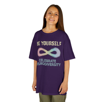 Neurodiversity T-Shirt For Kids, Inspirational Be Yourself Short Sleeve Tee, Autism and ADHD Acceptance