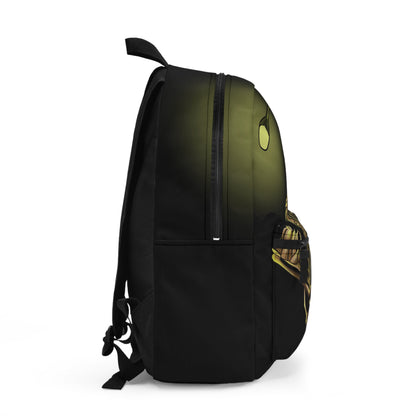 Angler Fish Backpack, Black Canvas Backpack, Deep Sea Predator, Fish Skeleton Book Bag, Marine Biology Bag