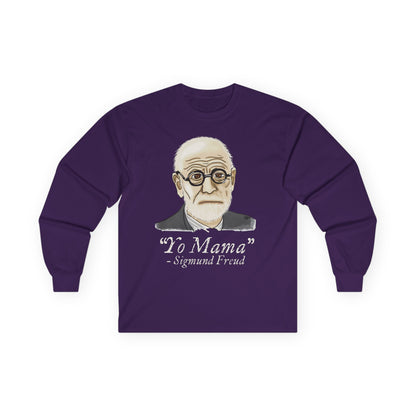 Sigmund Freud Long Sleeve T-Shirt, Funny Psychology Unisex Tee, Yo Mama Joke