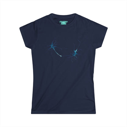 Neuron Women's T-Shirt, Scientific Illustration of Neurons Synapsing