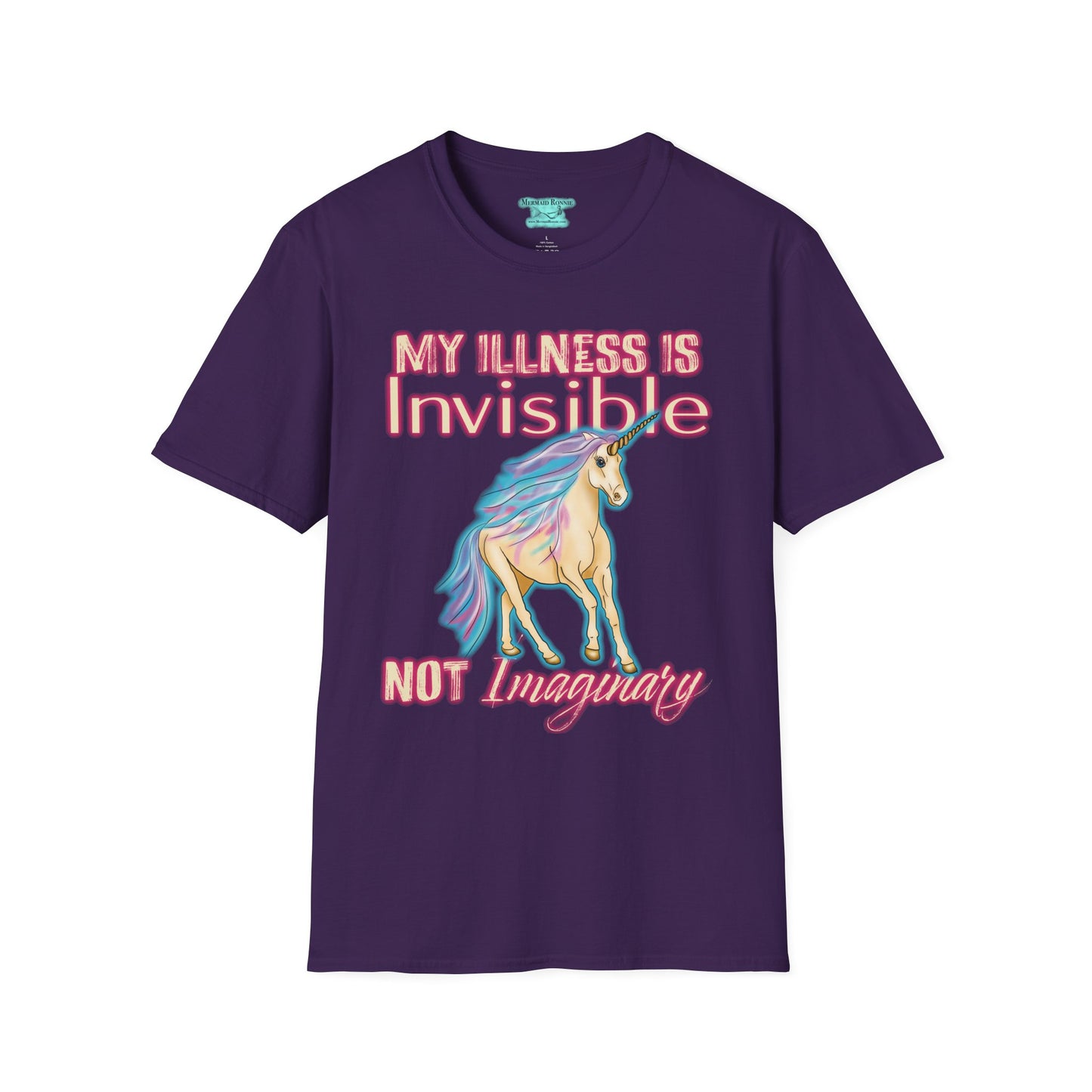 Funny Invisible Illness T-Shirt, Unisex Unicorn Graphic Tee, Chronic Disease Awareness