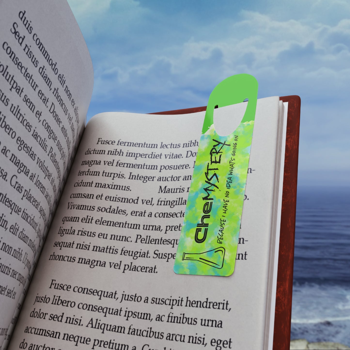 Green Chemistry Aluminum Bookmark, Funny Science Book Marker, CheMystery Joke