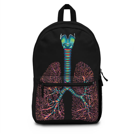 Anatomical Lungs Backpack, Black Anatomy Backpack, Pulmonary Gift, Respiratory System