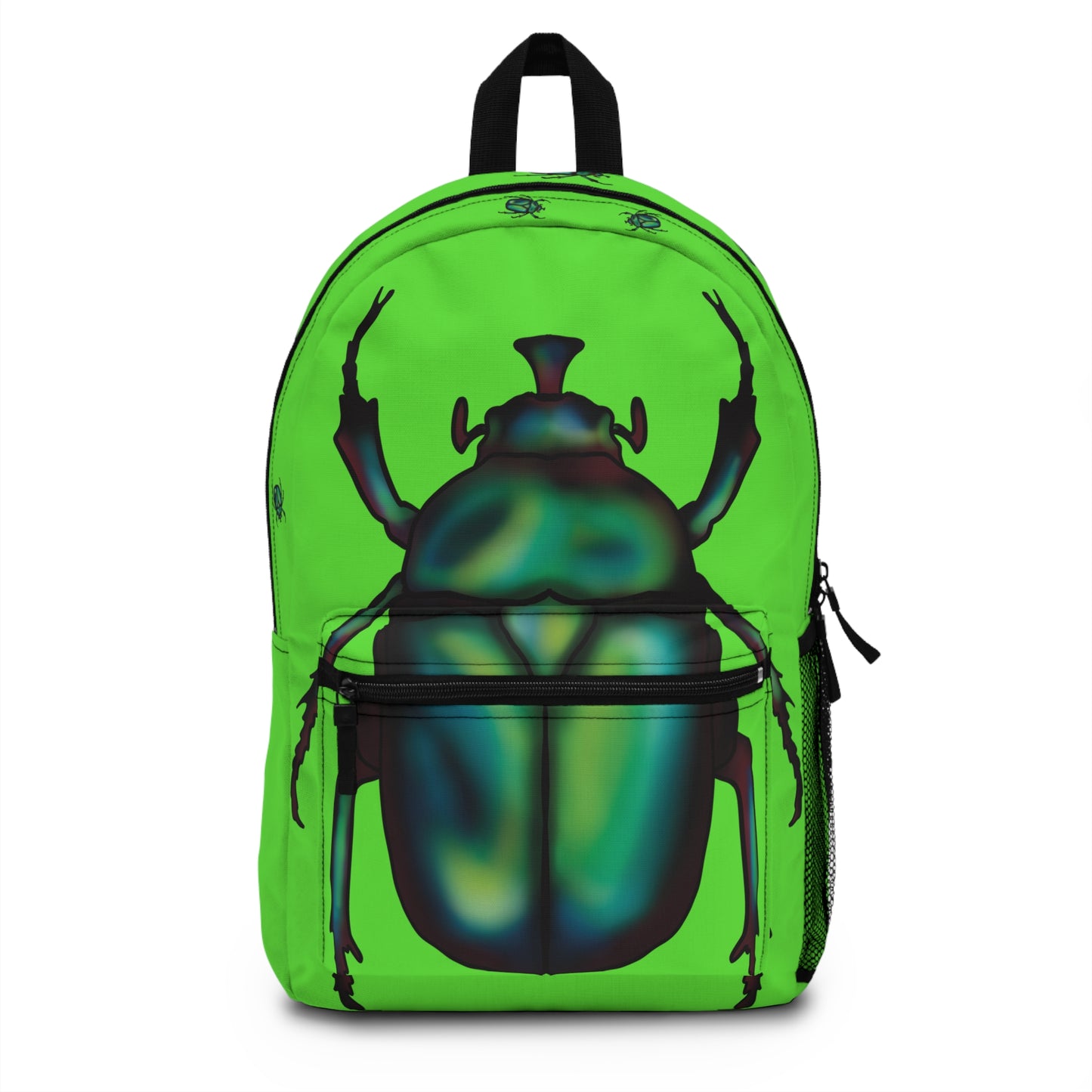 June Bug Backpack, Lime Green Canvas Backpack, Green Chafer Beetle, Insect Backpack