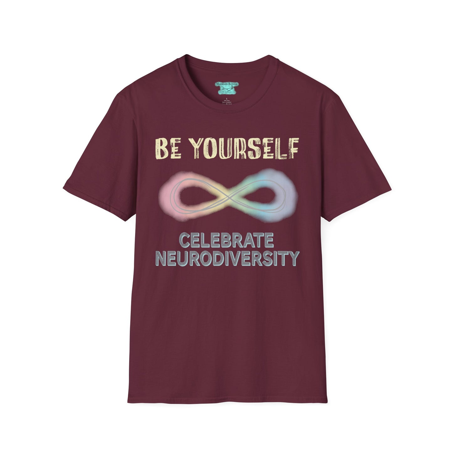 Celebrate Neurodiversity T-Shirt, Pastel Neurodivergent Tee, Rainbow Infinity Symbol