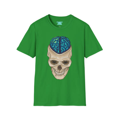 Skull and Brain Graphic T-Shirt, Anatomical Brain, Neuroscience Gift