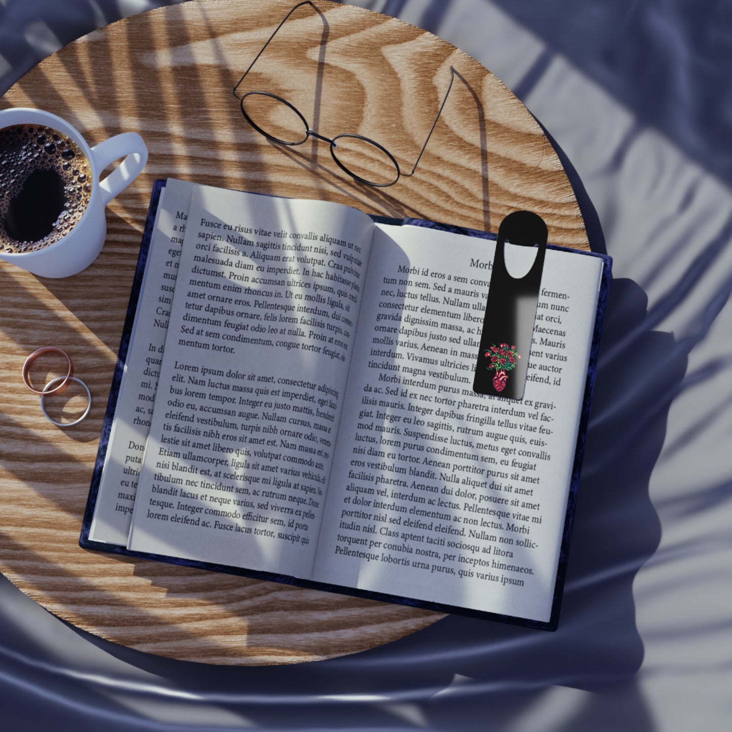 Anatomical Heart with Roses Metal Bookmark, Cardiology Gift, Gothic Heart Bookmark