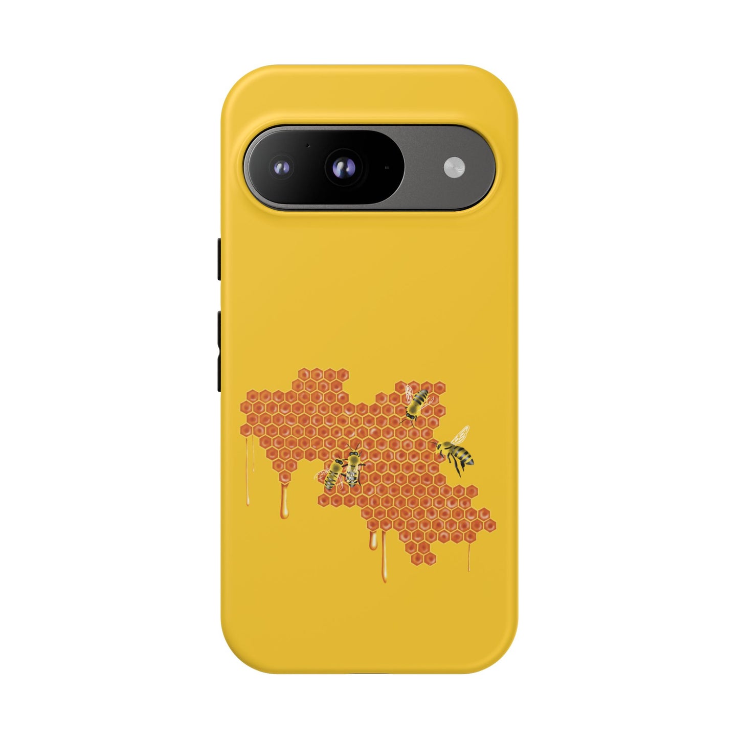 Honeybee Phone Case, Honeycomb and Honey, Yellow Protective Cover for iPhone, Google Pixel, Samsung Galaxy
