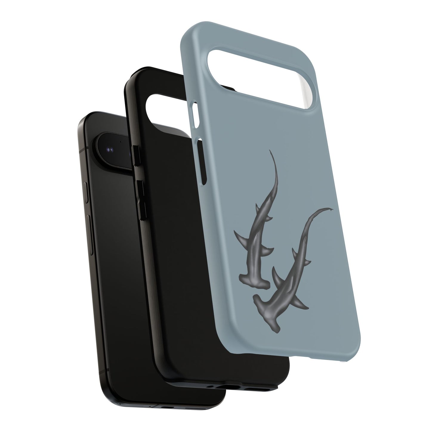 Hammerhead Shark Phone Case, Blue-Grey Protective Cover for iPhone, Google Pixel, and Samsung Galaxy