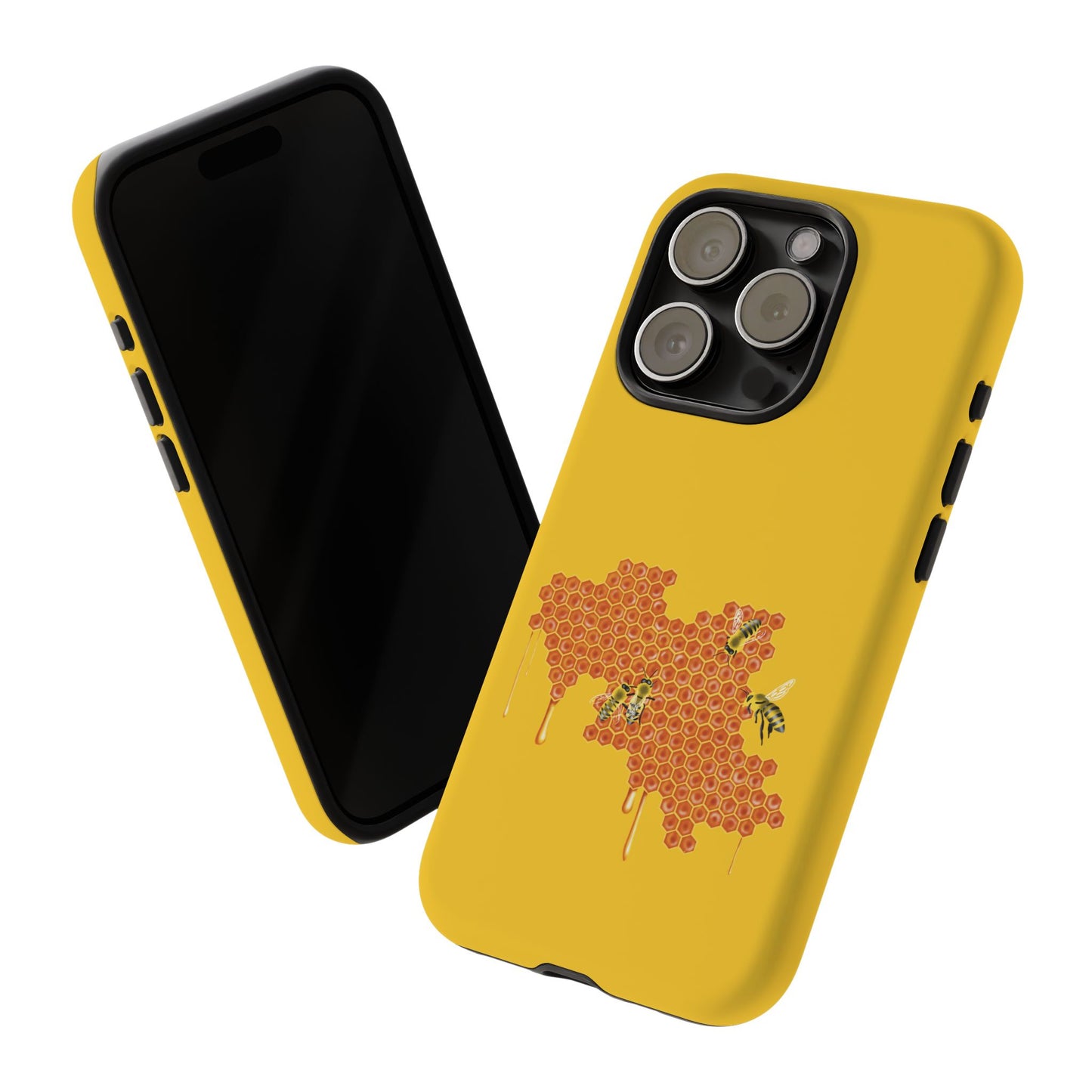 Honeybee Phone Case, Honeycomb and Honey, Yellow Protective Cover for iPhone, Google Pixel, Samsung Galaxy
