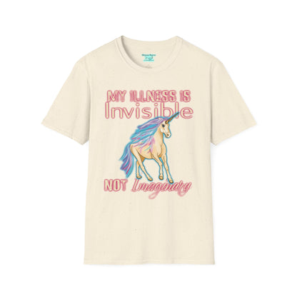 Funny Invisible Illness T-Shirt, Unisex Unicorn Graphic Tee, Chronic Disease Awareness