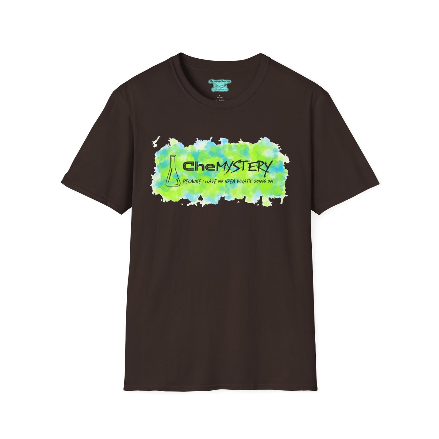 Funny Chemistry T-Shirt, CheMystery Science Tee, Unisex Adult Short Sleeve