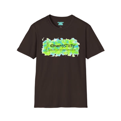 Funny Chemistry T-Shirt, CheMystery Science Tee, Unisex Adult Short Sleeve