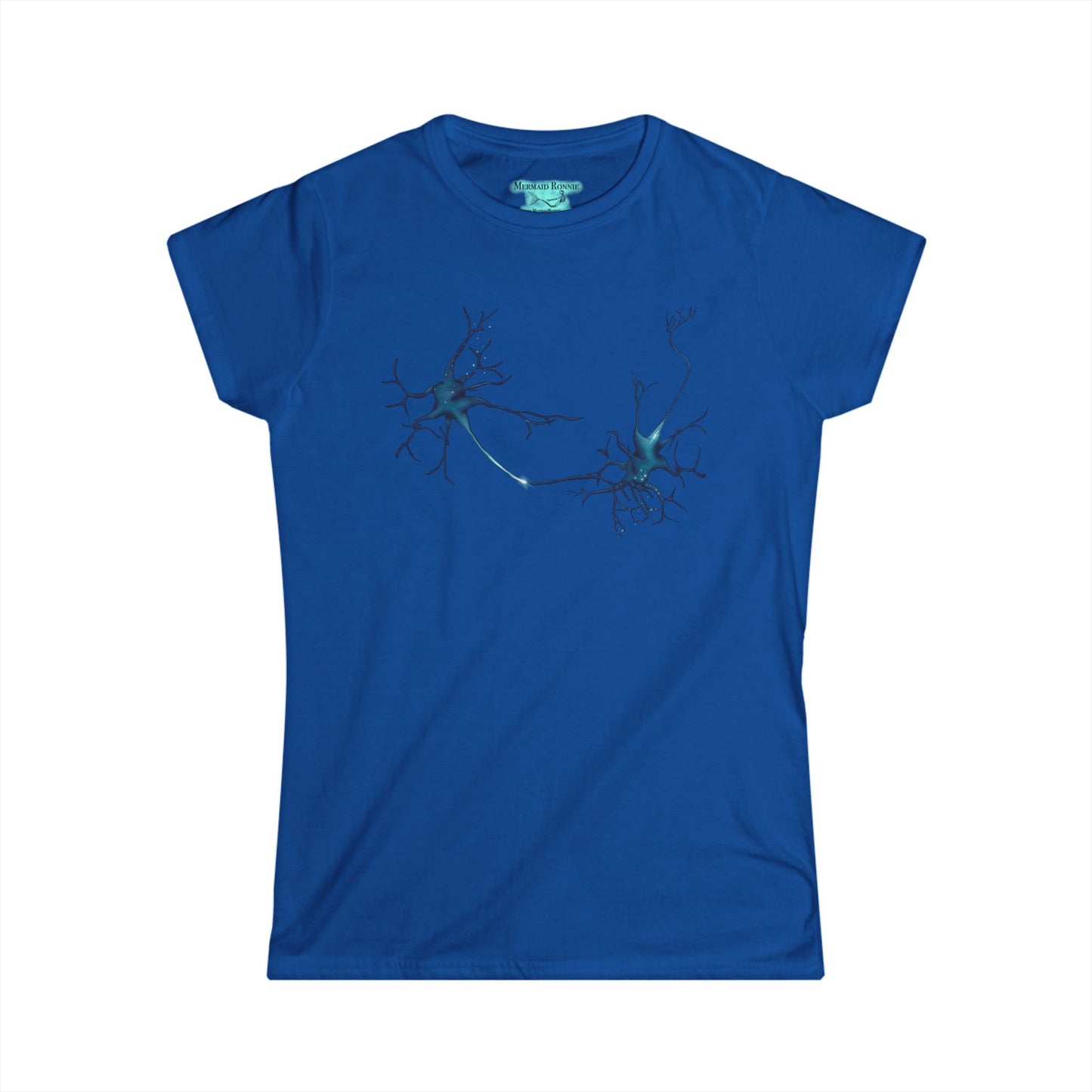 Neuron Women's T-Shirt, Scientific Illustration of Neurons Synapsing