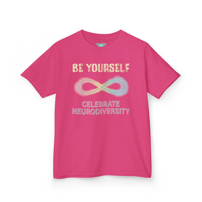 Neurodiversity T-Shirt For Kids, Inspirational Be Yourself Short Sleeve Tee, Autism and ADHD Acceptance