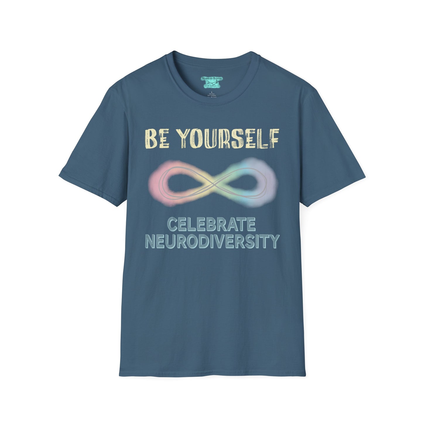 Celebrate Neurodiversity T-Shirt, Pastel Neurodivergent Tee, Rainbow Infinity Symbol