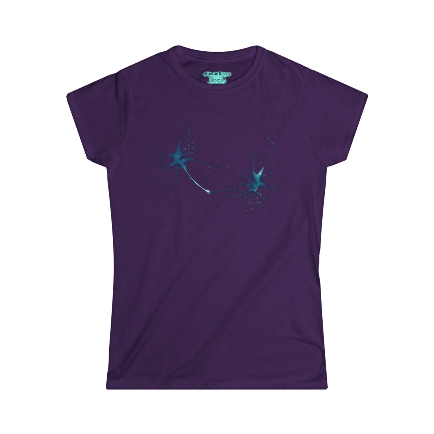 Neuron Women's T-Shirt, Scientific Illustration of Neurons Synapsing