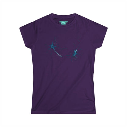Neuron Women's T-Shirt, Scientific Illustration of Neurons Synapsing