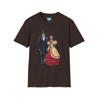 President Lincoln Graphic T-Shirt, Skeleton Abraham and Mary Todd Lincoln Shirt