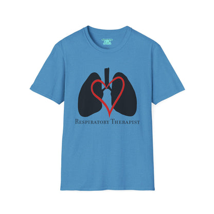 Respiratory Therapist T-Shirt, Lungs and Heart Unisex Short Sleeve Tee