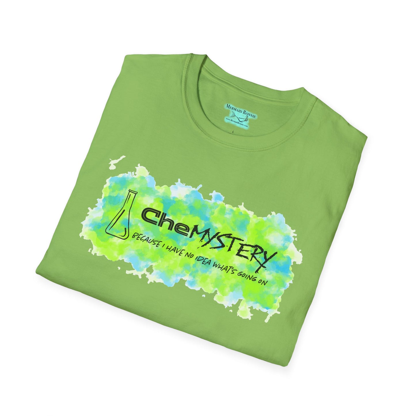 Funny Chemistry T-Shirt, CheMystery Science Tee, Unisex Adult Short Sleeve