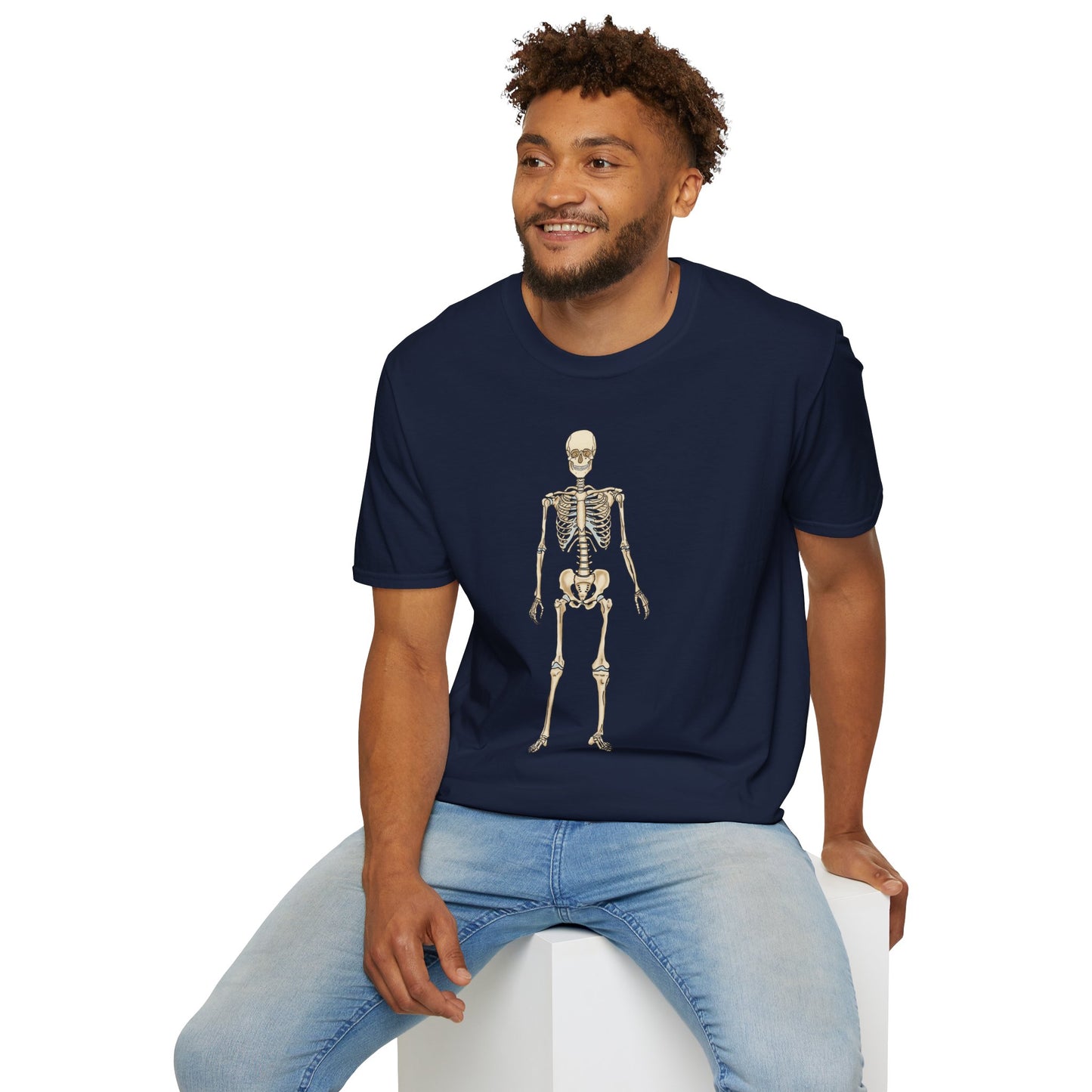 Anatomical Skeleton Graphic T-Shirt, Unisex Short Sleeve Tee, Human Anatomy Gift