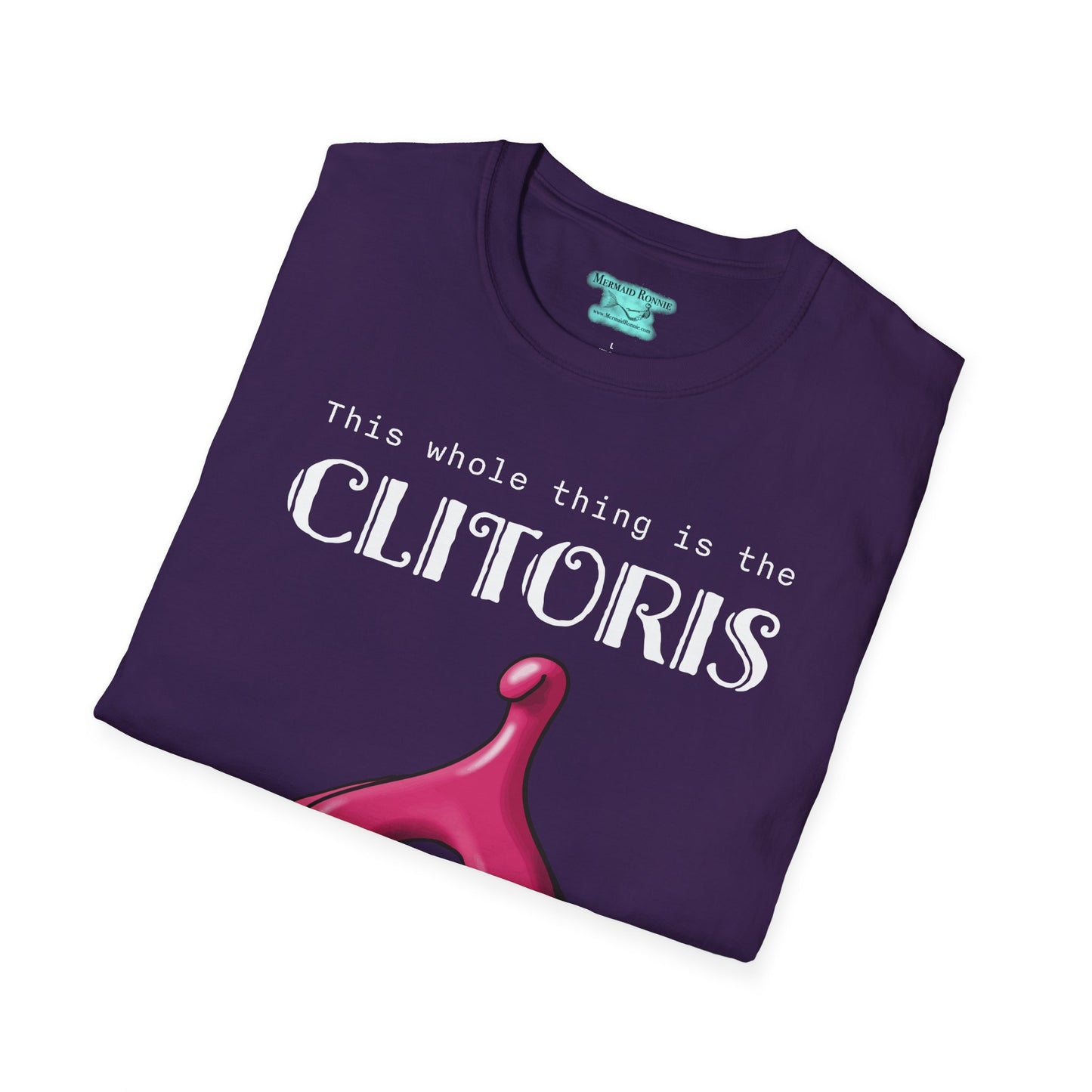 Funny Clitoris Awareness T-Shirt, Female Reproductive Health, Anatomy Humor, White Text