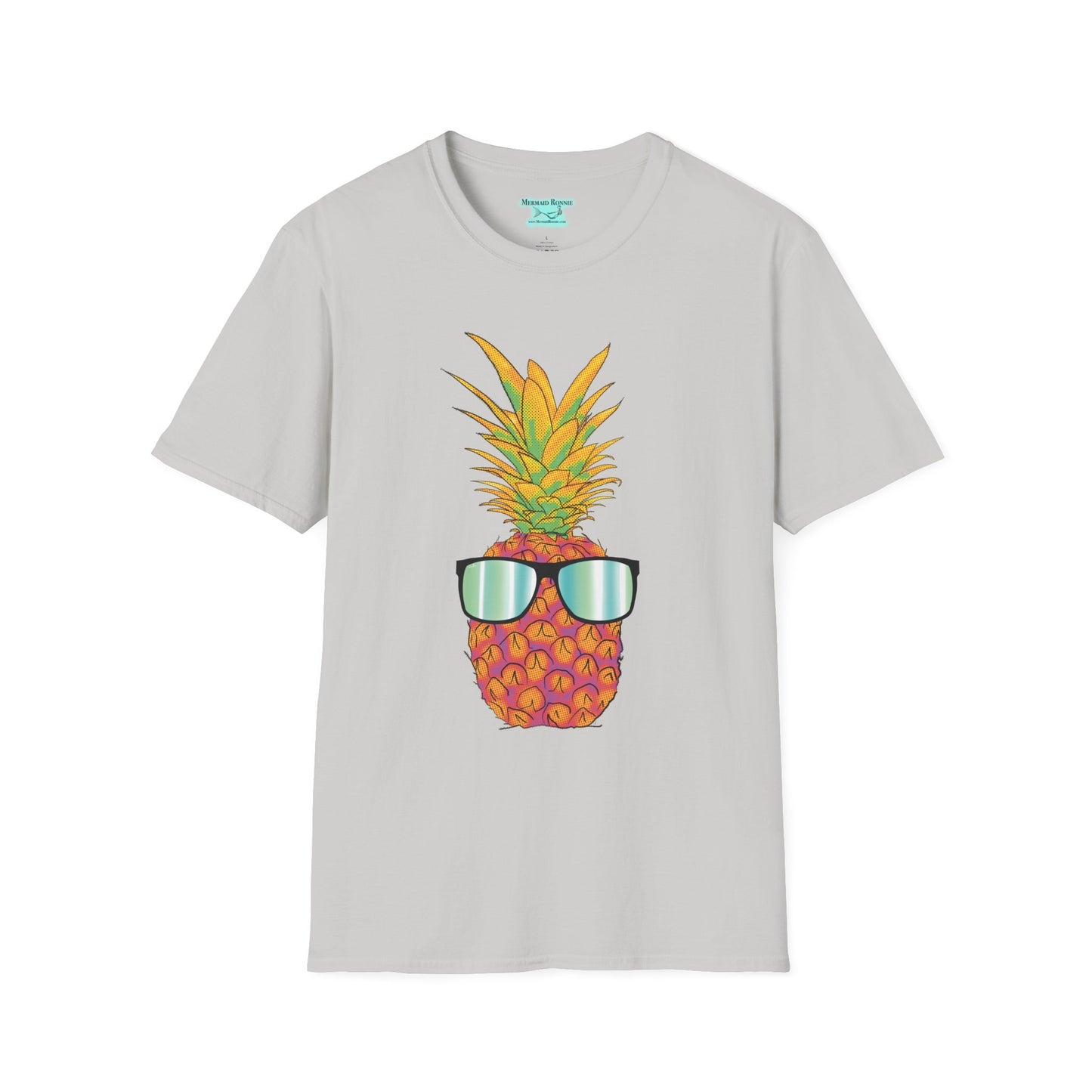 Pineapple Graphic T-Shirt, Tropical Fruit with Sunglasses Tee, Unisex vacation shirt