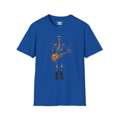 Skeleton Guitarist Graphic T-Shirt, Unisex Rock and Roll Tee, Concert Shirt