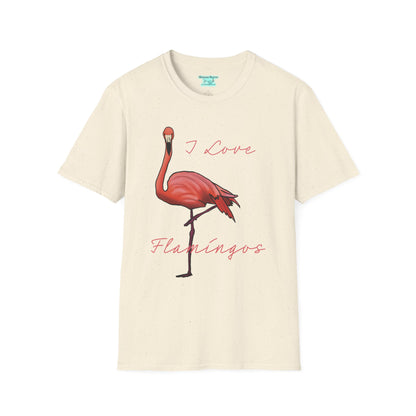 Flamingo T-Shirt, I Love Flamingos Unisex Tee, Flamingo Facts, Printed on Front and Back