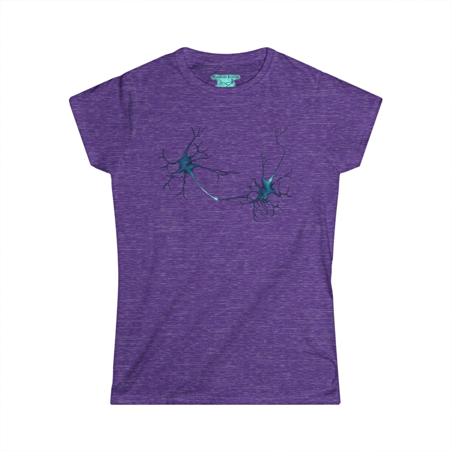 Neuron Women's T-Shirt, Scientific Illustration of Neurons Synapsing