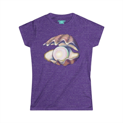 Pearl in Oyster Graphic T-Shirt, Women's Tee, Iridescent Shell Design