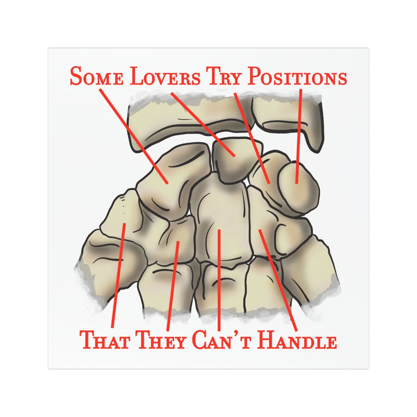 Carpal Bones Mnemonic Magnet, Funny Anatomy Car Magnet, Educational Refrigerator Magnet