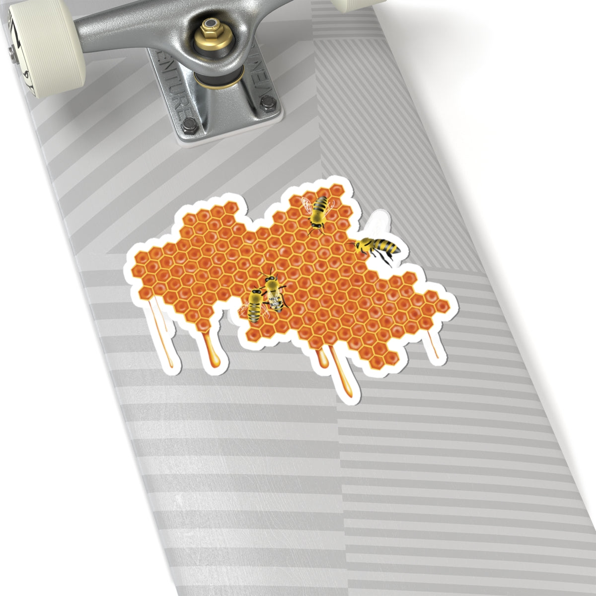 Honeybees Vinyl Sticker, Honey Dripping from Honeycomb Decal, Bee Lover Gift