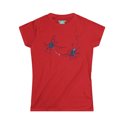 Neuron Women's T-Shirt, Scientific Illustration of Neurons Synapsing