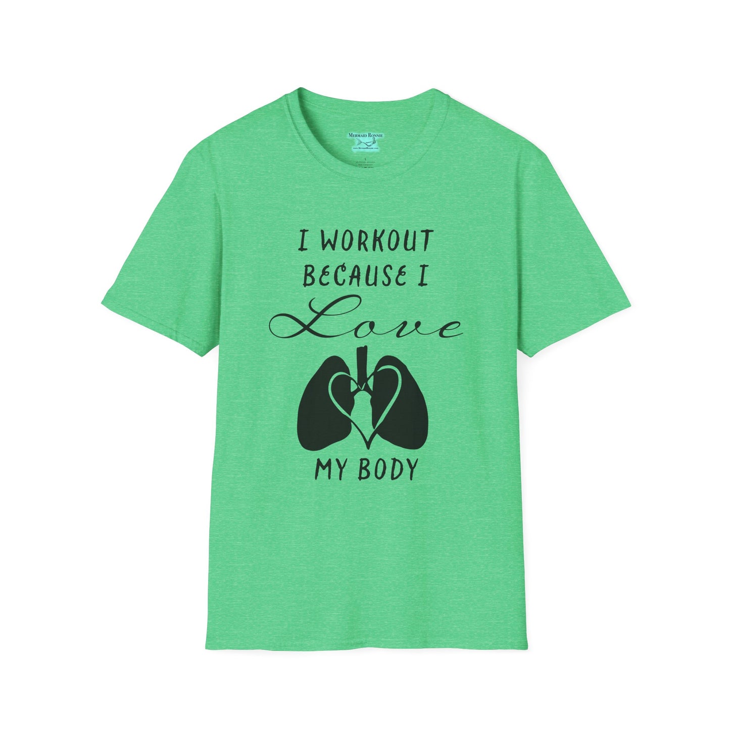 Workout Motivation T-Shirt, I Workout Because I Love My Body, Unisex Short Sleeve Tee