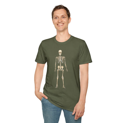 Anatomical Skeleton Graphic T-Shirt, Unisex Short Sleeve Tee, Human Anatomy Gift