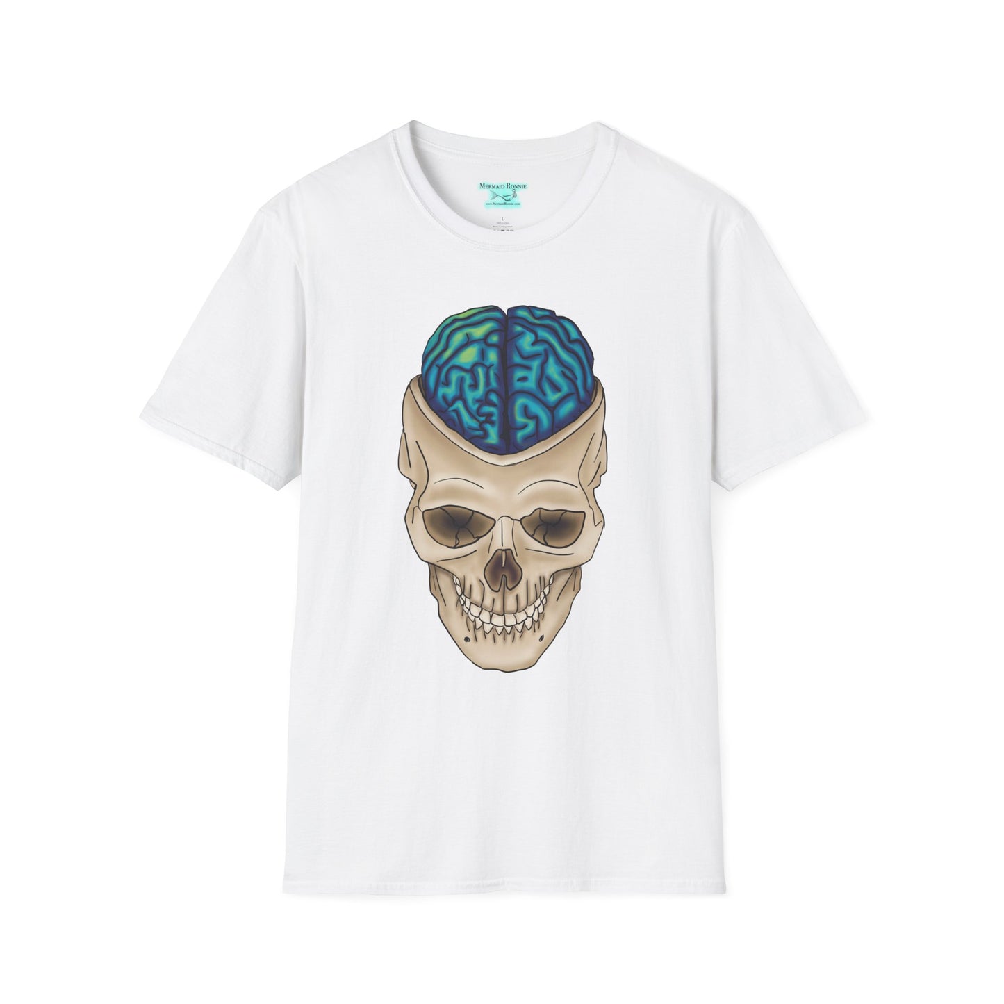 Skull and Brain Graphic T-Shirt, Anatomical Brain, Neuroscience Gift