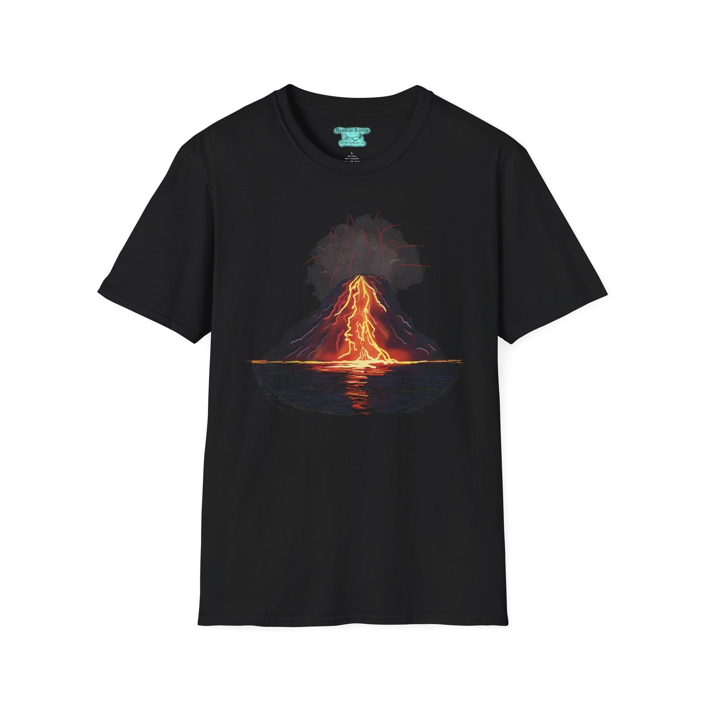 Volcano Graphic T-Shirt, Unisex Nature Tee, Volcanic Eruption