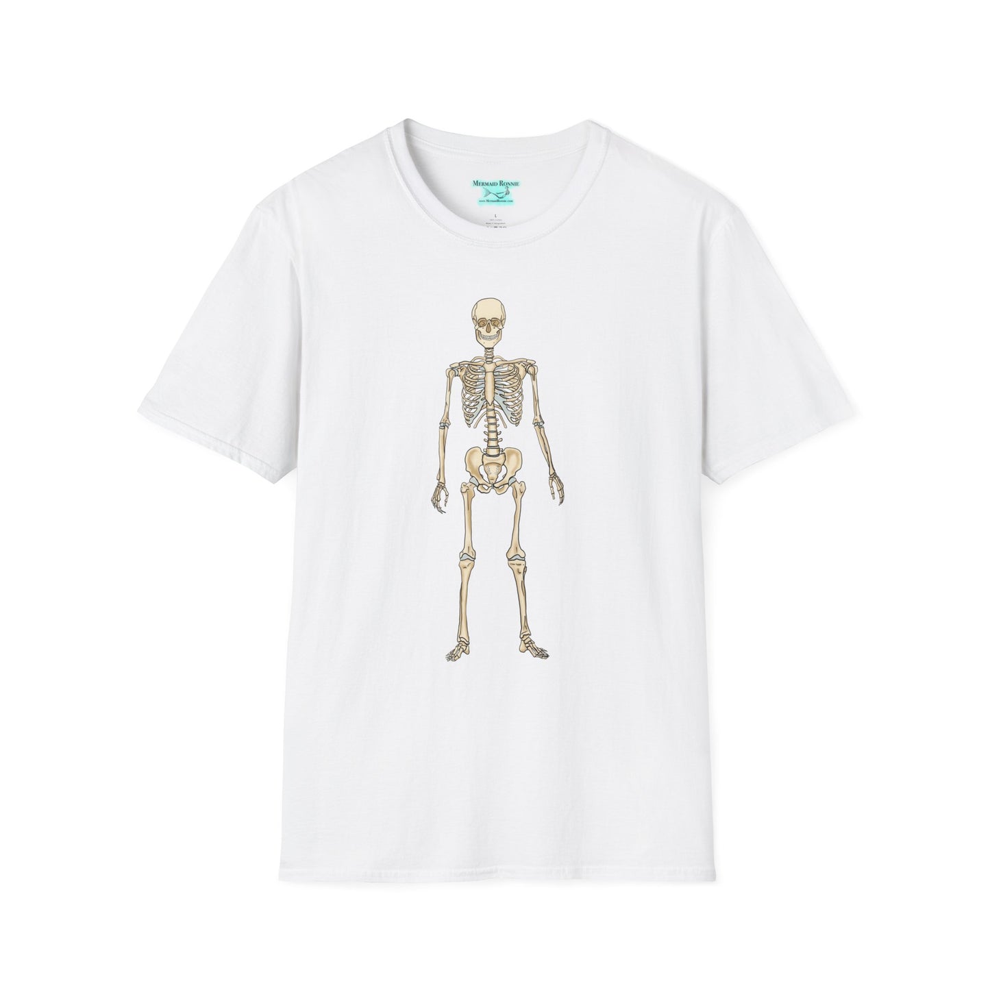Anatomical Skeleton Graphic T-Shirt, Unisex Short Sleeve Tee, Human Anatomy Gift