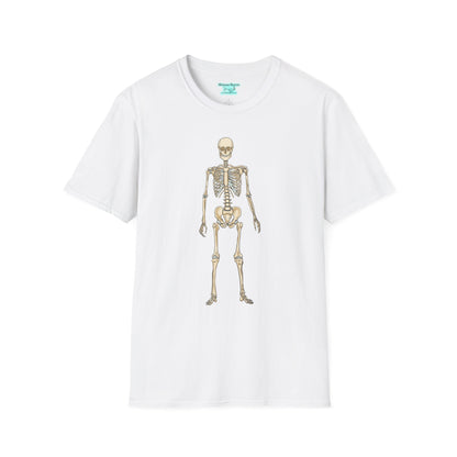 Anatomical Skeleton Graphic T-Shirt, Unisex Short Sleeve Tee, Human Anatomy Gift