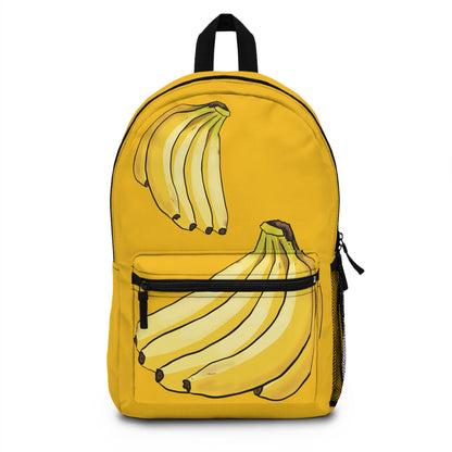 Banana Backpack, Yellow Canvas Backpack, Bunch of Bananas, School Bag