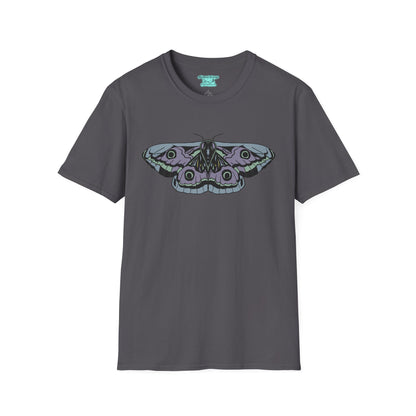Moth Graphic T-Shirt, Purple and Blue Butterfly Tee, Unisex Insect Shirt